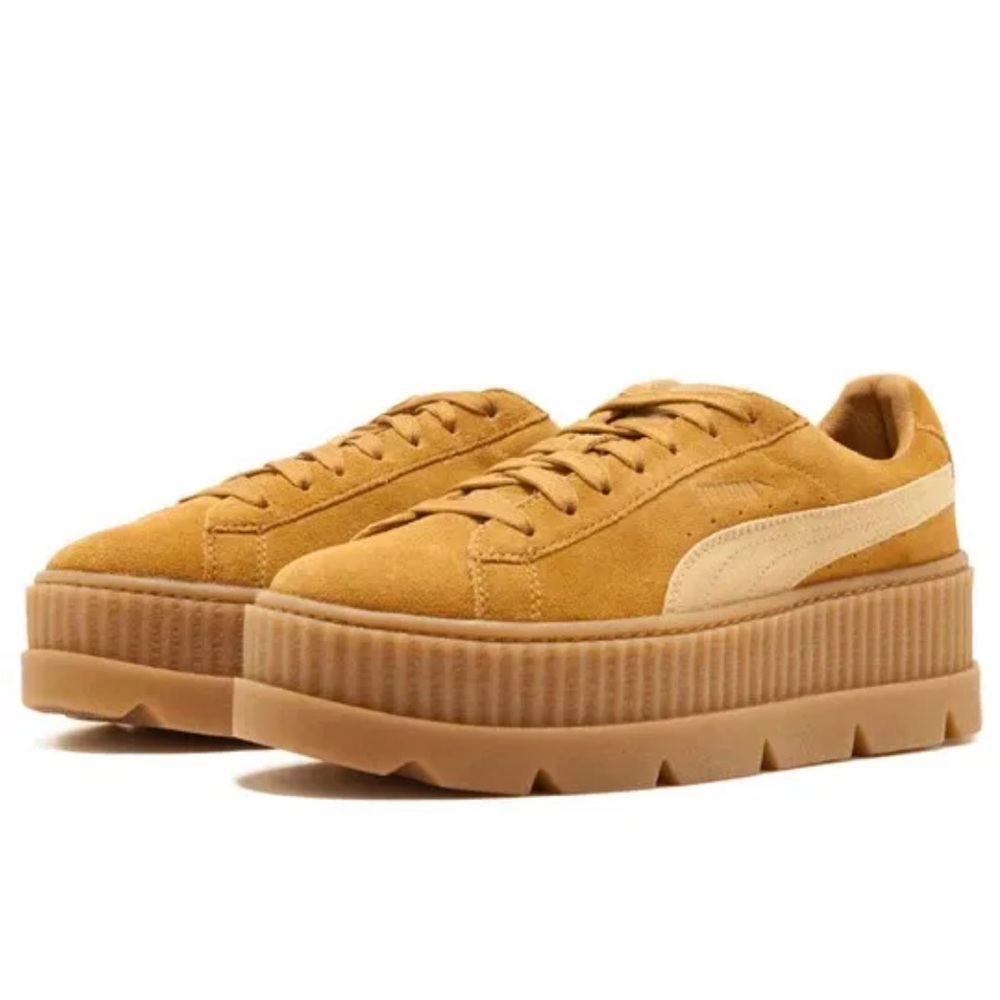 Rihanna Fenty Puma Platform Creepers Orange Tan Women’s Size 10